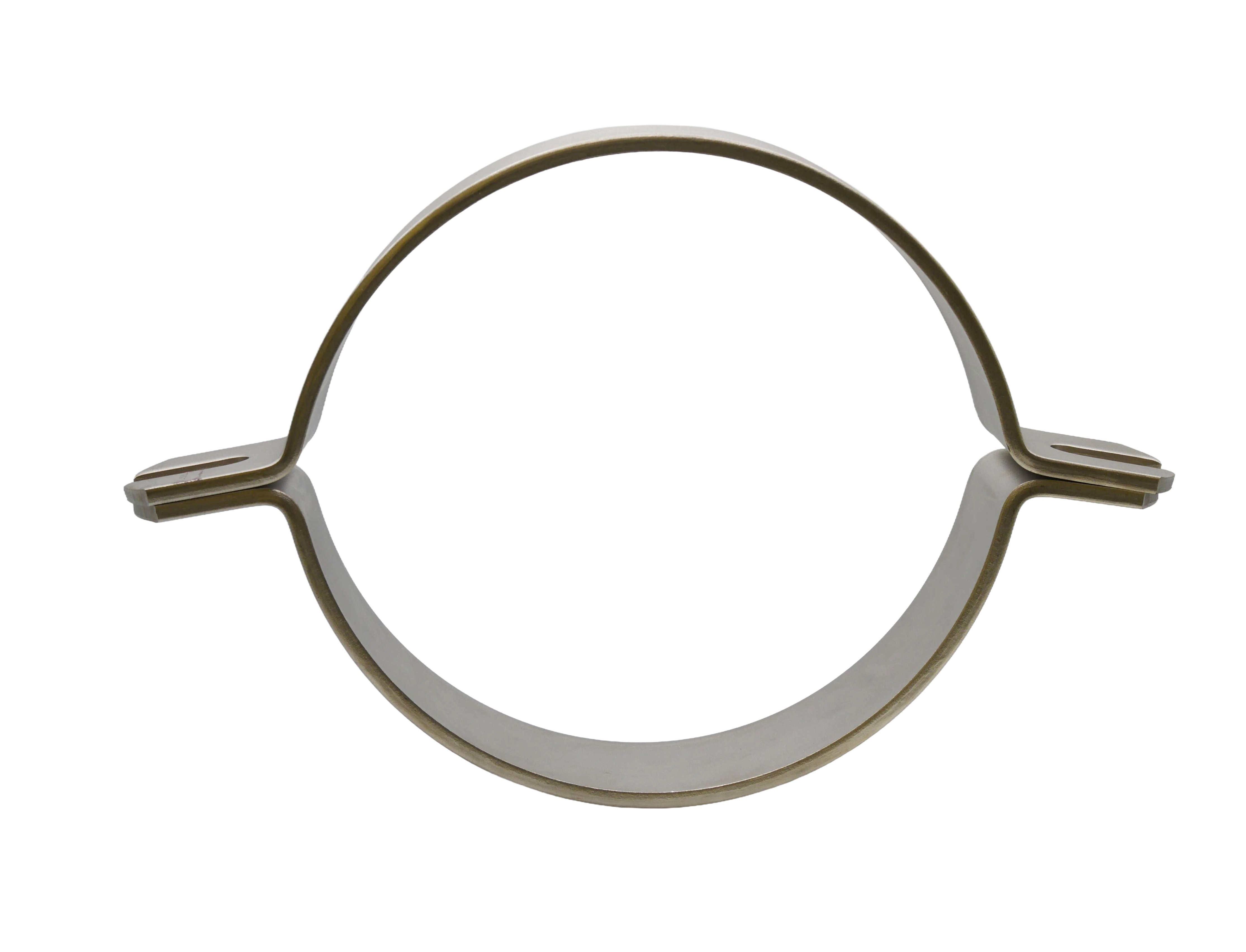 Rohrschelle DN200 V4A/W5 10° geneigt | Rohr Ø 210 mm | Paar + 2 Einlagen EPDM