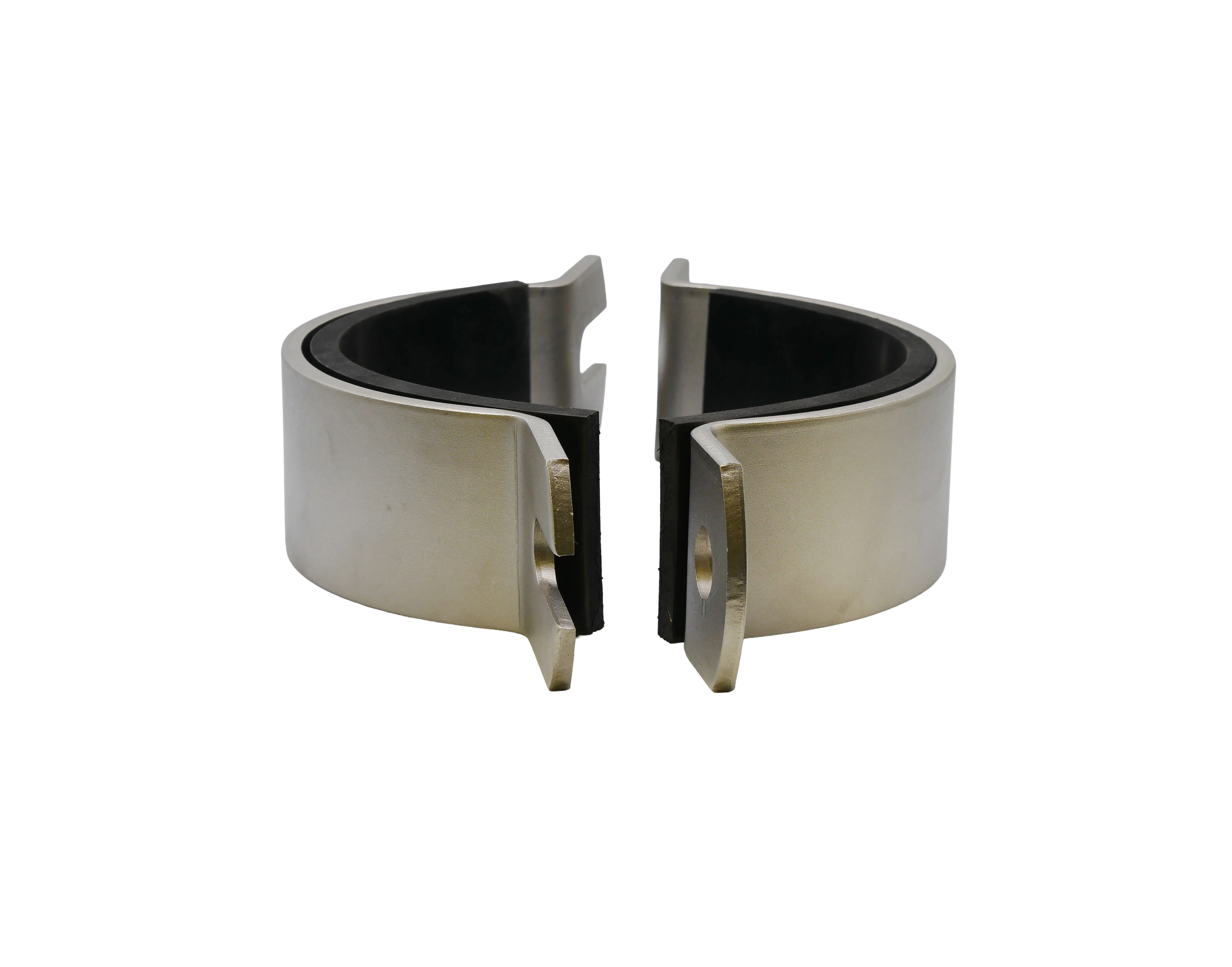 Rohrschelle DN150 V4A/W5 10° geneigt | Ø 160 mm | Paar + 2 EPDM-Einlagen